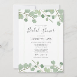 Invitación Watercolor Eucalyptus Bridal Shower