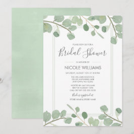 Invitación Watercolor Eucalyptus Bridal Shower