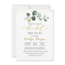 Watercolor Eucalyptus Foliage Bridal Brunch