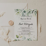 Invitación Watercolor Eucalyptus Greenery Bat Mitzvah<br><div class="desc">Esta invitación a la mitzvah de murciélago con eucaliptos de color agua es perfecta para una mitzvah de murciélago rústico. Este diseño artístico cuenta con un follaje verde eucalipto de color agua,  de dibujos a mano,  que inspira la belleza natural.</div>