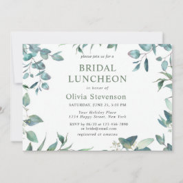 Invitación Watercolor Eucalyptus Greenery Ducha Bridal