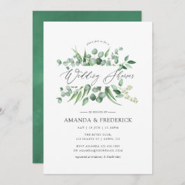 Invitación Watercolor Eucalyptus Greenery Wedding Shower