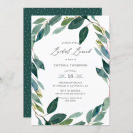 Invitación Watercolor Eucalyptus Wreath Bridal Brunch