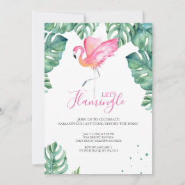 Invitación Watercolor Flamingo Bachelorette