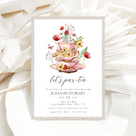 Invitación Watercolor Flor silvestre Tea Fiesta Bridal Shower