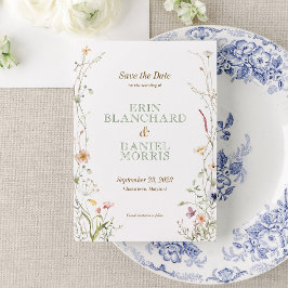 Invitación Watercolor Flor silvestre Wedding Save the Date