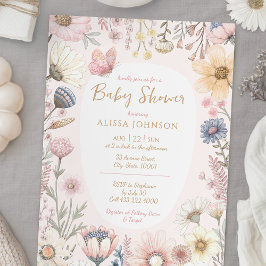 Invitación Watercolor Floral Baby Shower