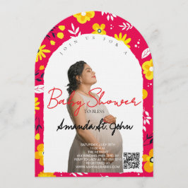 Invitación Watercolor Floral Baby Shower Invitation