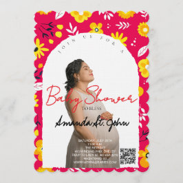 Invitación Watercolor Floral Baby Shower Invitation