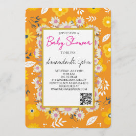 Invitación Watercolor Floral Baby Shower Invitation
