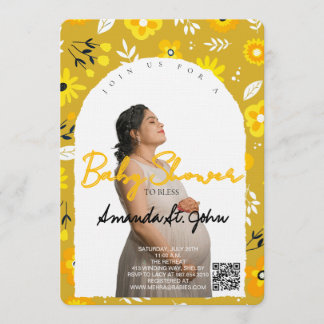 Invitación Watercolor Floral Baby Shower Invitation