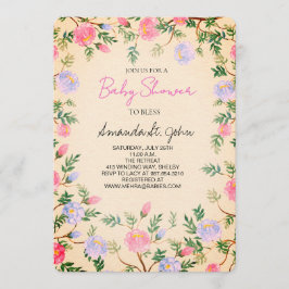 Invitación Watercolor Floral Baby Shower Invitation