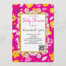 Invitación Watercolor Floral Baby Shower Invitation
