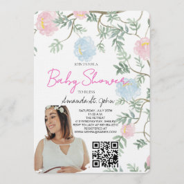 Invitación Watercolor Floral Baby Shower Invitation