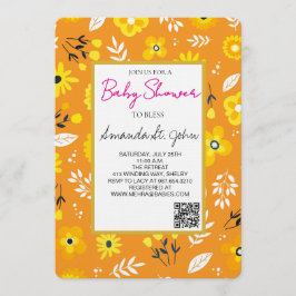 Invitación Watercolor Floral Baby Shower Invitation