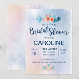 Invitación Watercolor Floral Bridal Shower