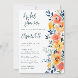 Invitación Watercolor Floral Bridal Shower PERSONALIZADO