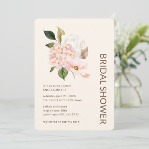 Invitación Watercolor Floral Bridal Shower Weddal Wedding Sho