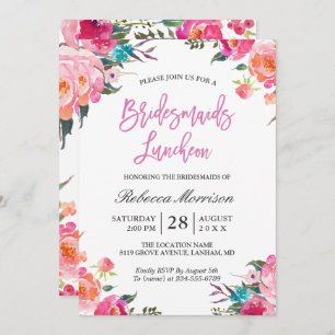 Invitación Watercolor Floral Camas de la Brigada Botánica Lun