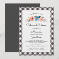 Watercolor Floral Casual Boda Ensayo Cena