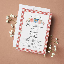 Invitación Watercolor Floral Casual Boda Ensayo Cena