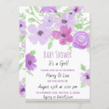 Watercolor Floral Chica Baby Shower