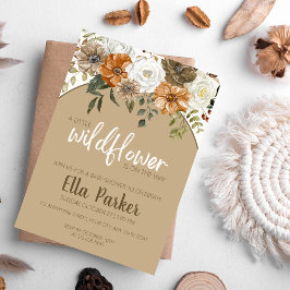 Invitación Watercolor Floral Fall Wildflower Baby Shower