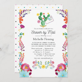 Invitación Watercolor Floral Fiesta Bridal Shower por correo