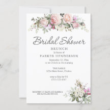 Watercolor Floral Green Brunch Bridal
