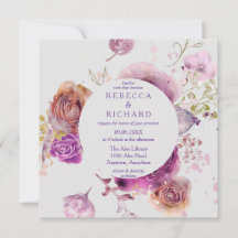 Watercolor Floral Majesty Boda