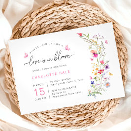 Invitación Watercolor Floral Pink Bridal Shower