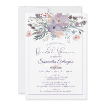 Watercolor Floral Purple Lilac Bridal Shower