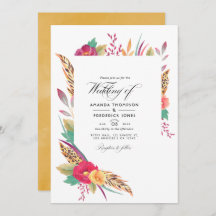Watercolor Floral Safari Boda foto