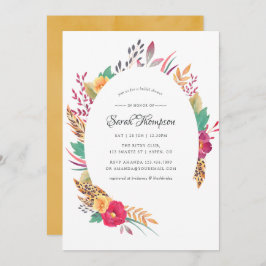Invitación Watercolor Floral Safari Bridal Shower