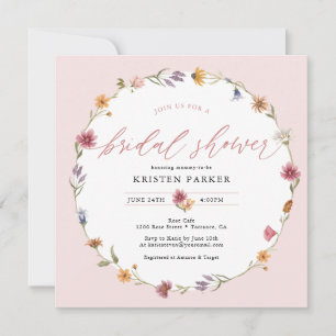 Invitación Watercolor Floral Spring Bridal Shower
