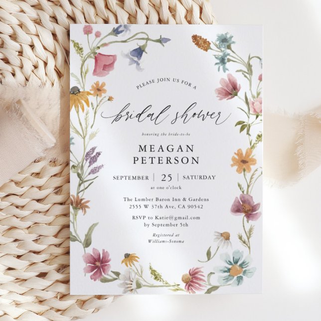 Invitación Watercolor Floral Spring Bridal Shower (Subido por el creador)