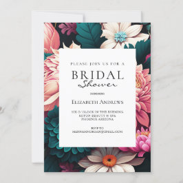 Invitación Watercolor Floral Spring Bridal Shower