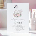 Invitación Watercolor Floral Swan Princess Birthday Pink<br><div class="desc">Esta sencilla y hermosa invitación al cumpleaños incluye un cisne pintado con una corona floral y flores debajo. Los colores pastel de la decoración floral le confieren un toque un poco frío. Fácil de personalizar para cualquier cumpleaños de niña, ¡ya sea un primer, segundo, tercer o más cumpleaños! La parte...</div>
