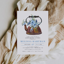 Invitación Watercolor Floral Tea Fiesta Bridal Shower