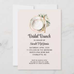 Invitación Watercolor Floral Wedding Ducha Bridal Shower