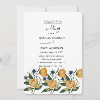 Invitación watercolor floral wedding Invitation