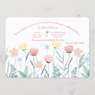 Invitación Watercolor Flower Garden Baby Shower