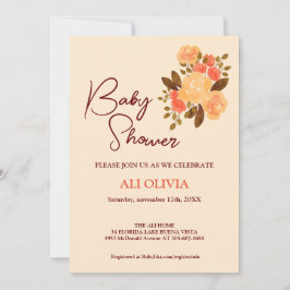 Invitación Watercolor Flowers Garden Baby Shower