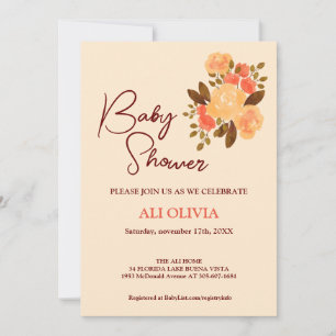 Invitación Watercolor Flowers Garden Baby Shower