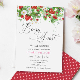 Invitación Watercolor Fresa Ducha de novias