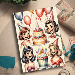 Invitación Watercolor Funny Comic Birthday Scene<br><div class="desc">Artículos con temática de cumpleaños diseñados por Umua. Impreso y enviado por Zazzle o sus socios.</div>