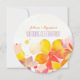 Invitación Watercolor Garden Flowers Boho Boda