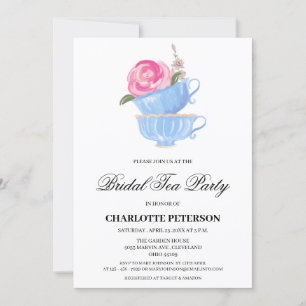 Invitación Watercolor Garden Tea Fiesta Bridal Shower