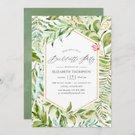 Invitación Watercolor Geométrica Crystal Bachelorette