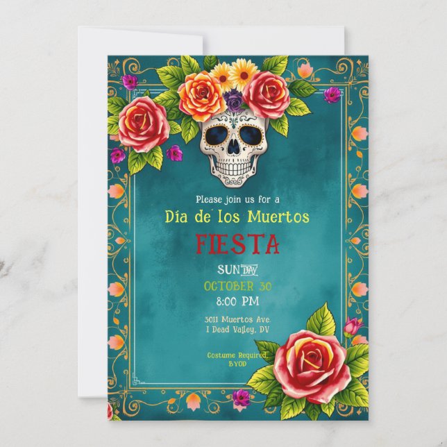 Invitación 💀🎉 Watercolor Grave Expectations  (Anverso)